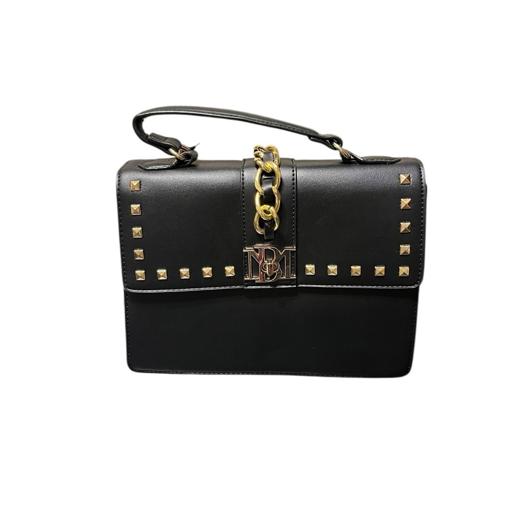 Badgley Mischka Black Tote/Crossbody with Gold Accents NWT